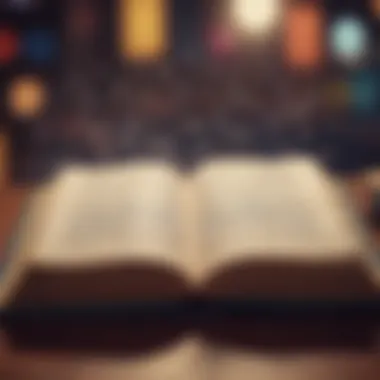 An Open Book Filled with Inspiring Words An open book with motivational phrases highlighted