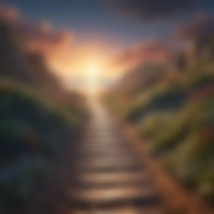 A pathway leading towards a brighter horizon