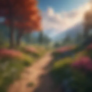 A Serene Landscape Representing Growth A serene landscape symbolizing personal growth