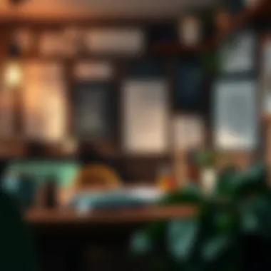 Motivational Quotes in Daily Life A serene workspace with quotes on display