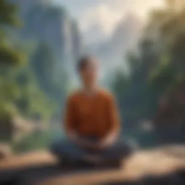 Mindfulness and Inner Peace Representation of mindfulness and inner peace