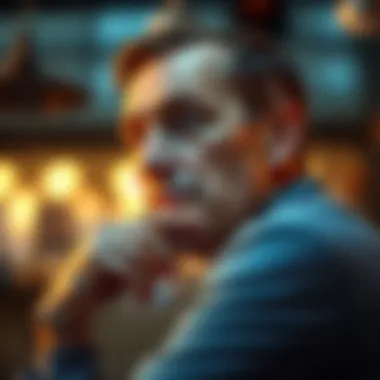 A thoughtful individual contemplating financial choices