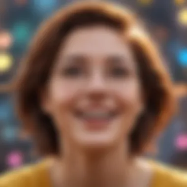 Artistic Interpretation of Joy An artistic representation of joy and fulfillment
