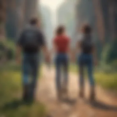 Overcoming Obstacles Together Couple navigating challenges together