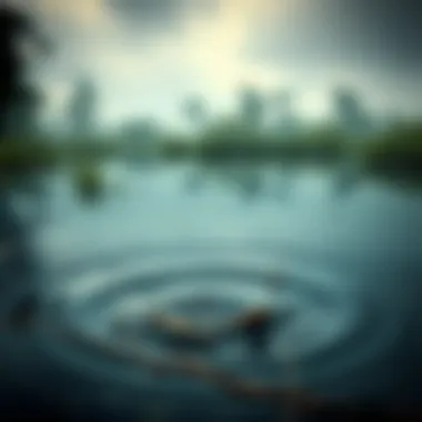 Graphic representation of climate change effects on natural habitats