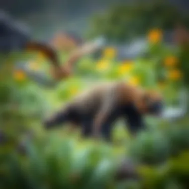 Visual depiction of endangered species in their natural environments