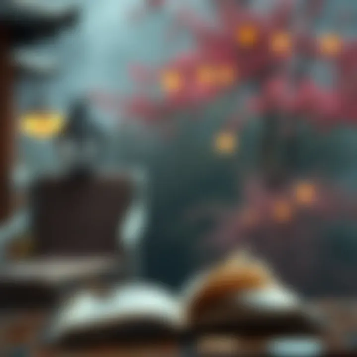 Breaking Traditional Boundaries An abstract representation of diverse literary themes breaking traditional boundaries