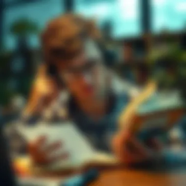 Efficient Learning Through Audiobooks An individual multitasking while listening to an audiobook.