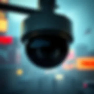 Surveillance in Orwell's Dystopia Eyes symbolizing constant surveillance