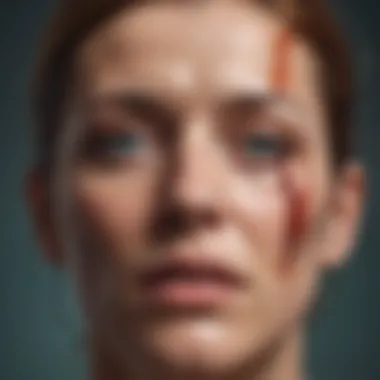 Trauma's Impact on Mind and Body Abstract concept of trauma affecting the mind and body