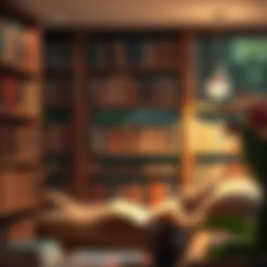 The Ideal Reading Space A cozy reading nook with a bookshelf filled with diverse genres