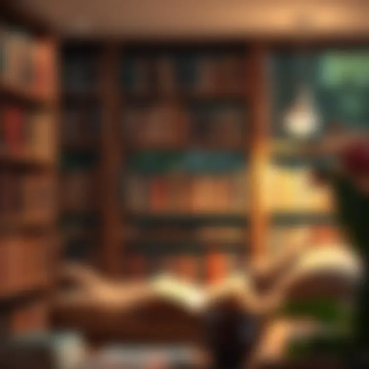 The Ideal Reading Space A cozy reading nook with a bookshelf filled with diverse genres