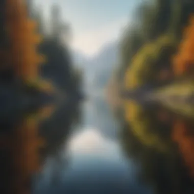 The Essence of Self-Reflection A serene landscape reflecting self-reflection and inner peace.