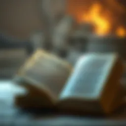 An open book revealing historical texts