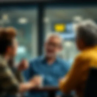 A group of friends sharing ideas and insights