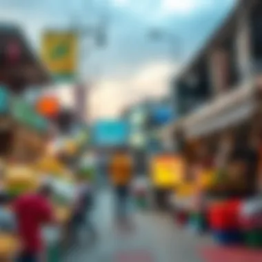 Vibrant Market Landscape A vibrant market landscape showcasing diverse business opportunities