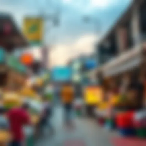 Vibrant Market Landscape A vibrant market landscape showcasing diverse business opportunities