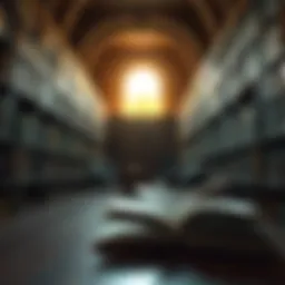 A serene library setting inviting contemplation