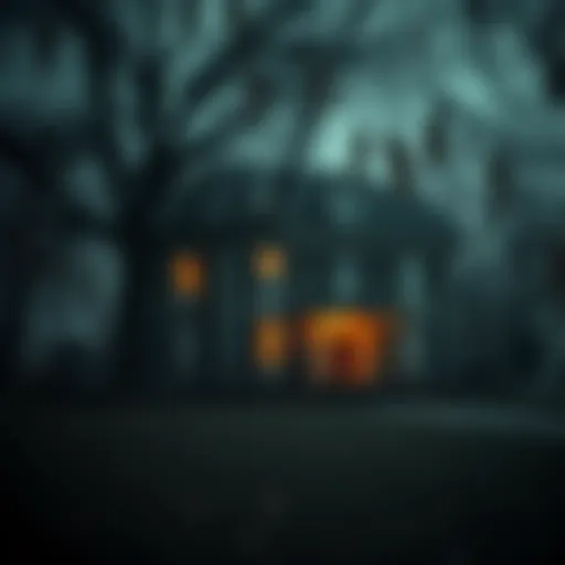 The Clutter Family Home A haunting representation of the Clutter family home, evoking the chilling atmosphere of the crime.