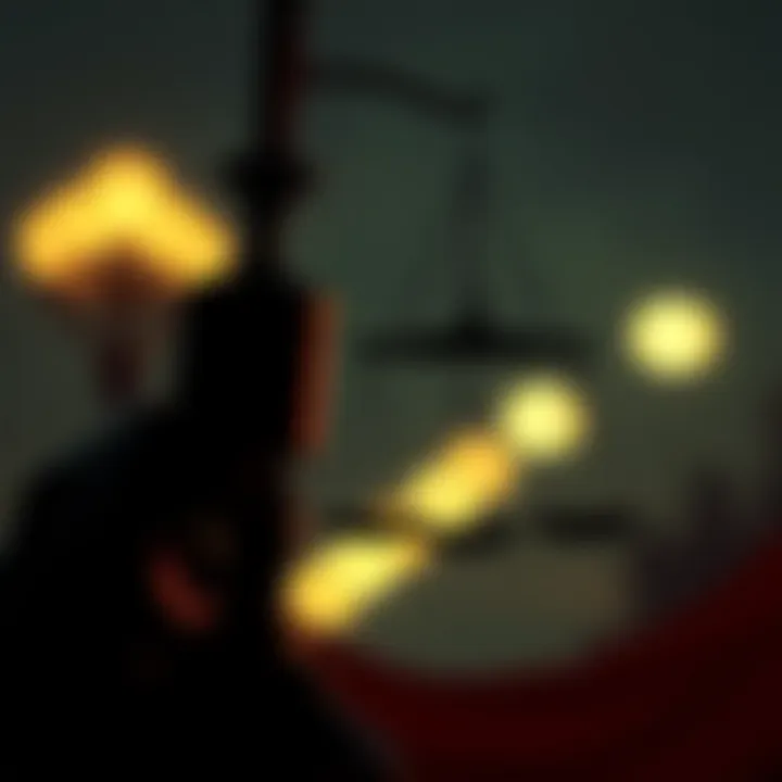 A thought-provoking visual representation of morality and justice, reflecting the themes explored in 'In Cold Blood.'