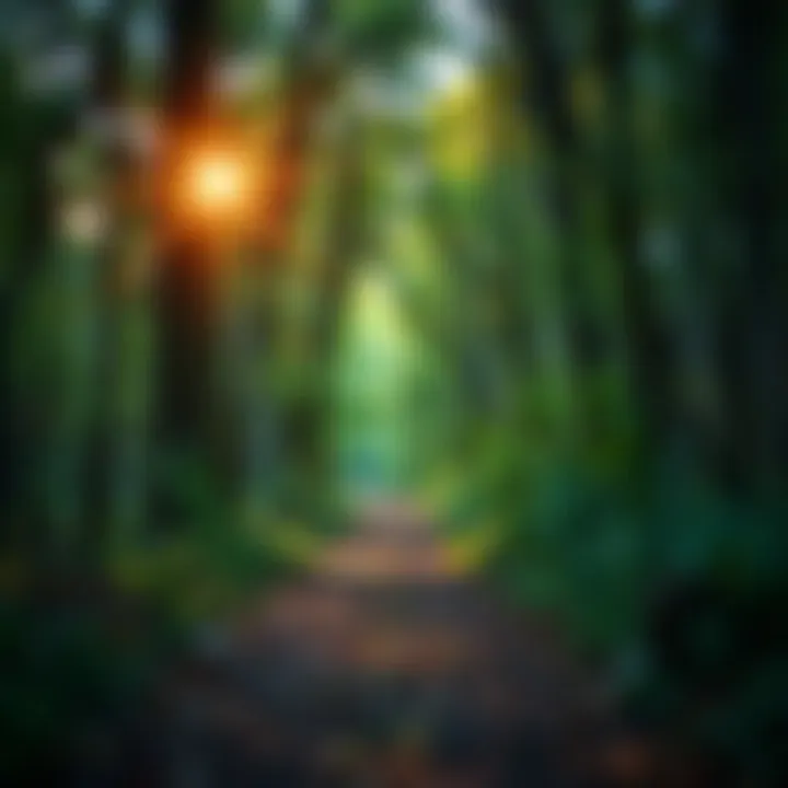 A path through a forest, embodying the journey of growth