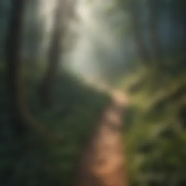 A winding path through a forest, illustrating the journey of self-discovery.