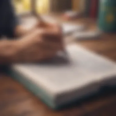 Reflections on Personal Growth A person journaling with a self-help book open