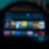 Audiobook Interface Exploration An audiobook interface displaying various titles and genres