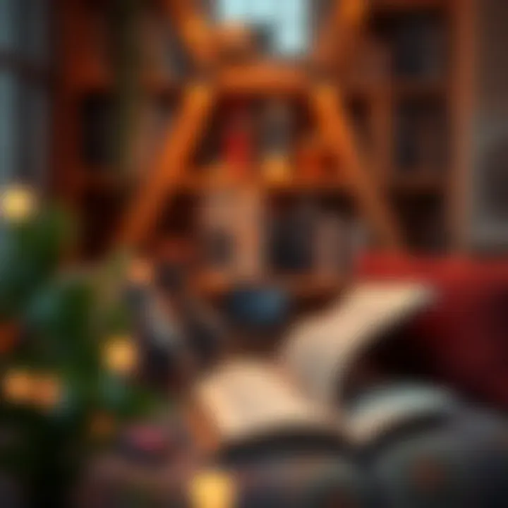 Cozy Audiobook Listening Environment A cozy reading nook with headphones and an audiobook device