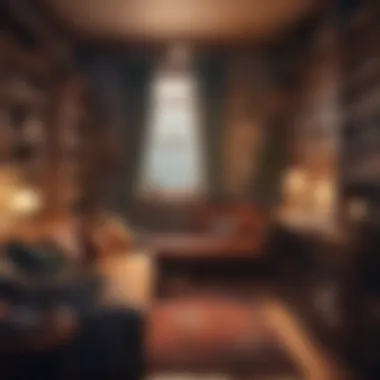 A Cozy Retreat for Literary Exploration A cozy reading nook filled with books and warm light