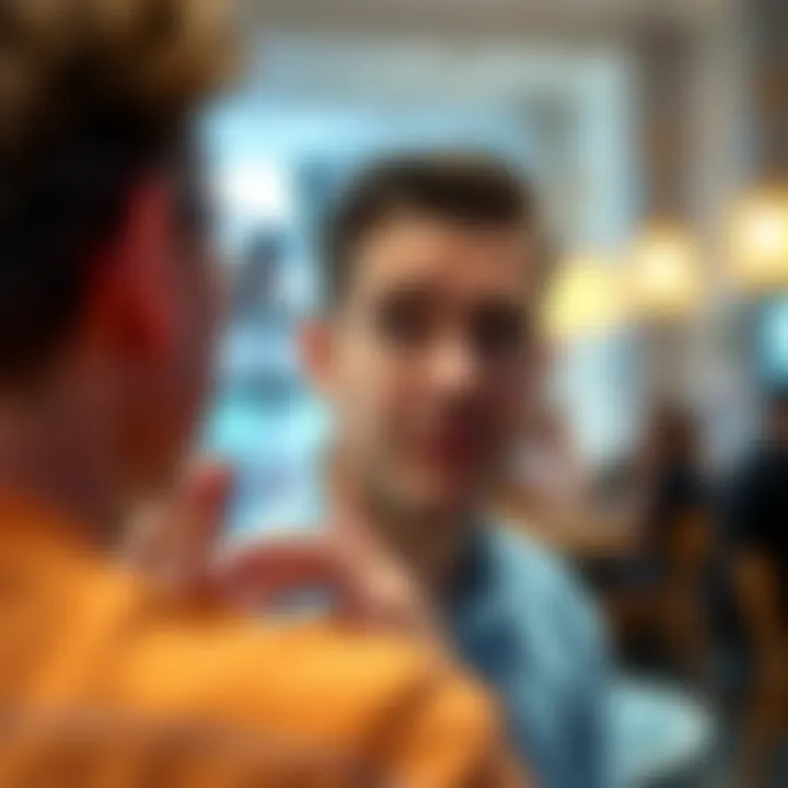 Understanding Non-Verbal Cues Illustration of non-verbal communication cues like gestures and facial expressions