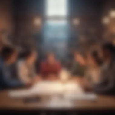 Innovative Brainstorming for Entrepreneurs Illustration of innovative brainstorming session