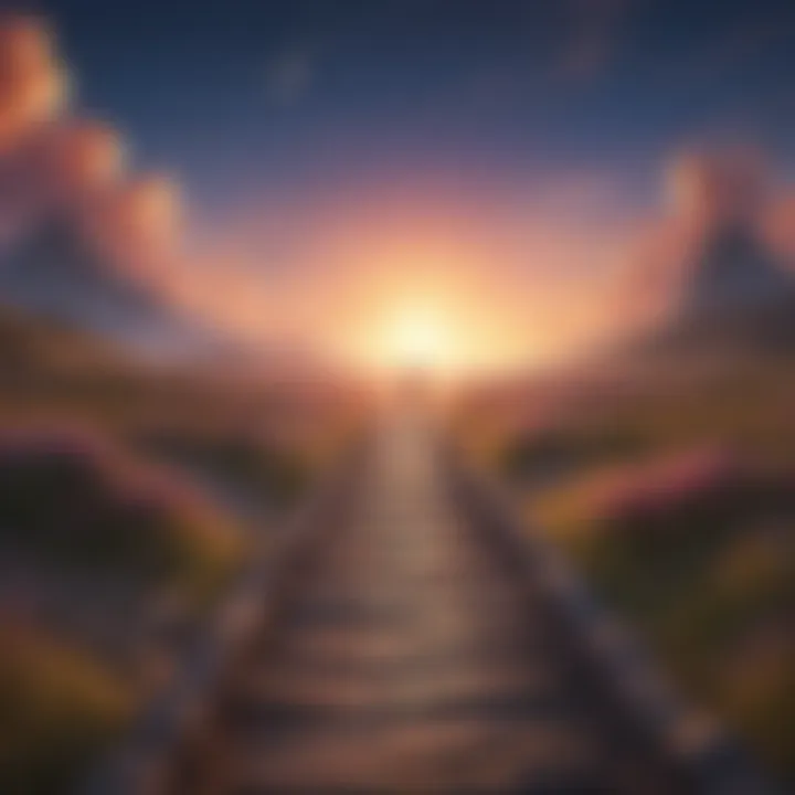 A pathway leading to a bright horizon symbolizing hope