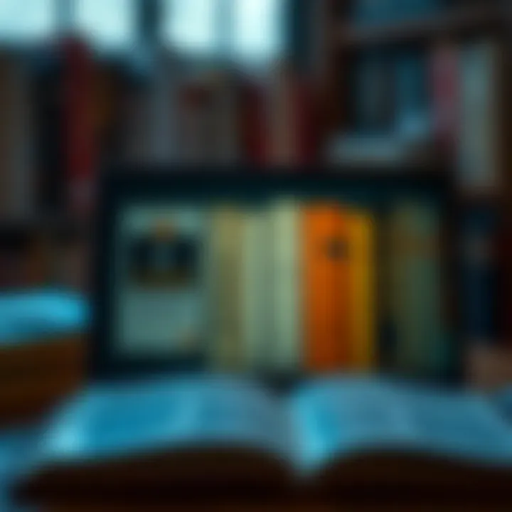 A digital device displaying a collection of book summaries