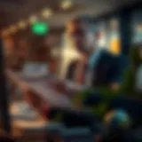 Strategic Planning in Action A strategic planner analyzing market trends