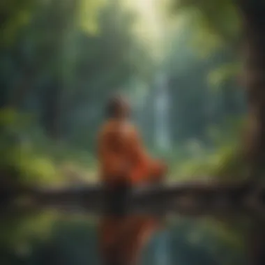 Spiritual Reflection A person meditating in nature