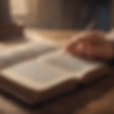 Guidance from Scripture An open Bible with highlighted passages