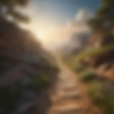 Journey to Clarity A pathway leading to a bright horizon