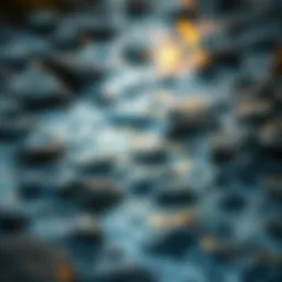 An abstract representation of creativity flowing like a river