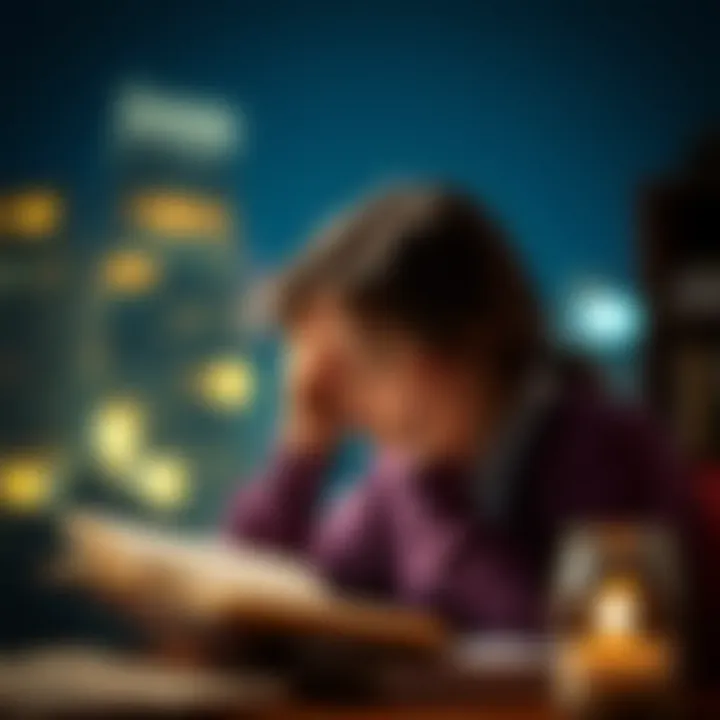 A person contemplating their goals in a journal