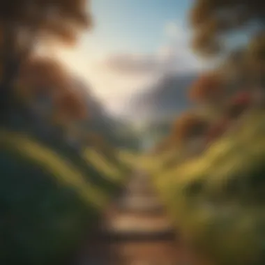 The Journey of Self-Betterment A pathway through a serene landscape symbolizing personal journey