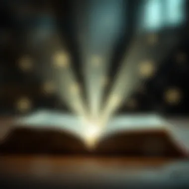 The Power of Knowledge in Financial Decision-Making An artistic depiction of knowledge transfer with an open book radiating light.