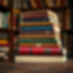 A stack of classic literature books symbolizing personal growth