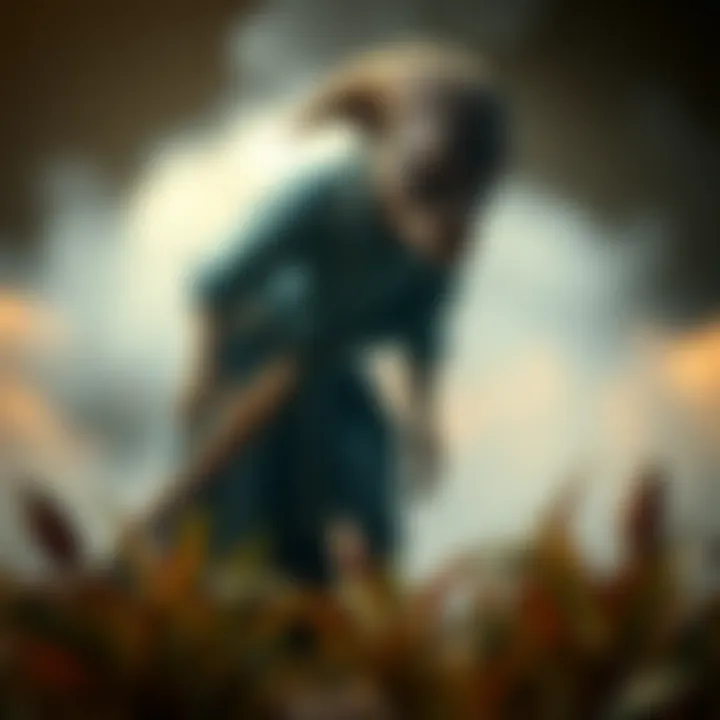 Conceptual graphic showcasing the impact of agriculture on society