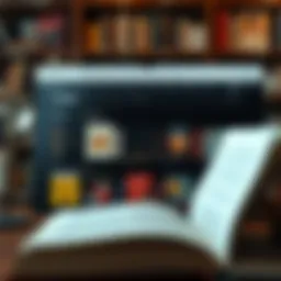 An overview of Scribd's user interface showcasing its diverse content library