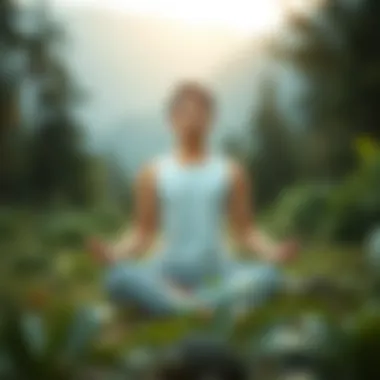 Meditation in Nature for Inner Awareness A person meditating in nature symbolizing mindfulness