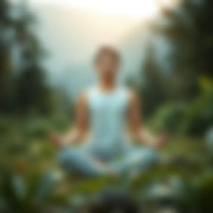 Meditation in Nature for Inner Awareness A person meditating in nature symbolizing mindfulness