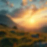 Tranquil Landscape for Self-Reflection A tranquil landscape representing inner peace and self-discovery