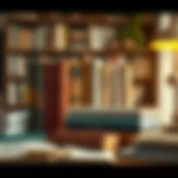 A collection of investment books on a desk