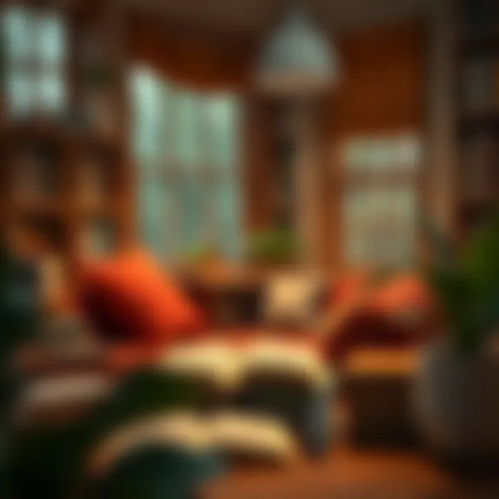 A cozy reading nook with investment literature